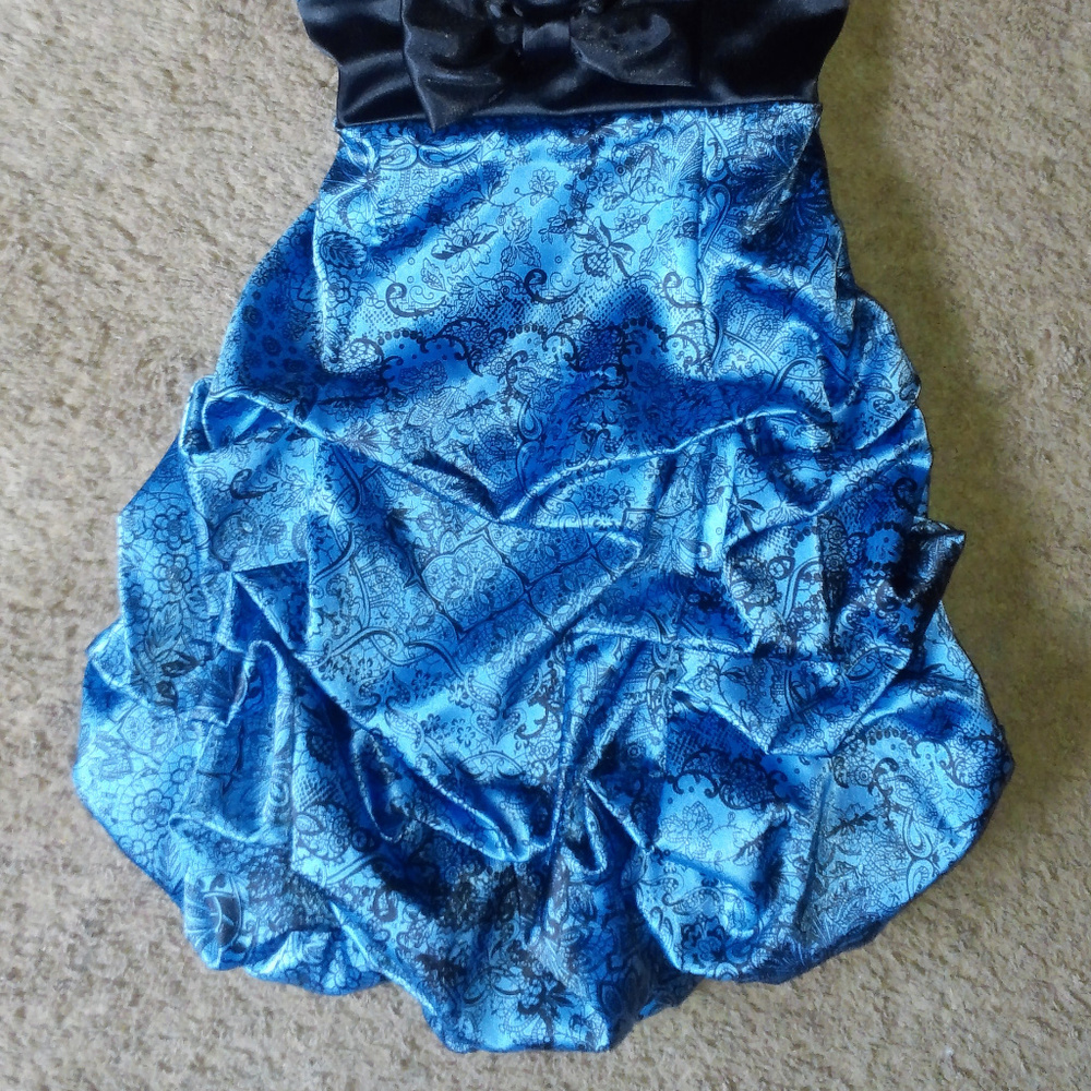 Ruby Rox Strapless Formal Ruffled Satin Dress - Picture 2 of 7